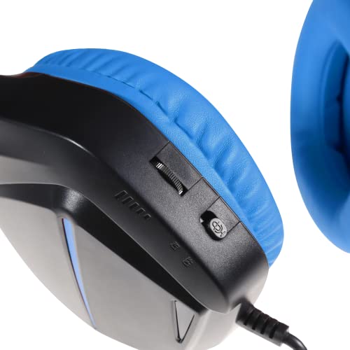 Onlan CM-5 Gaming-headset met geïntegreerde microfoon, 3,5 mm jackingang, blauw - Afbeelding 5