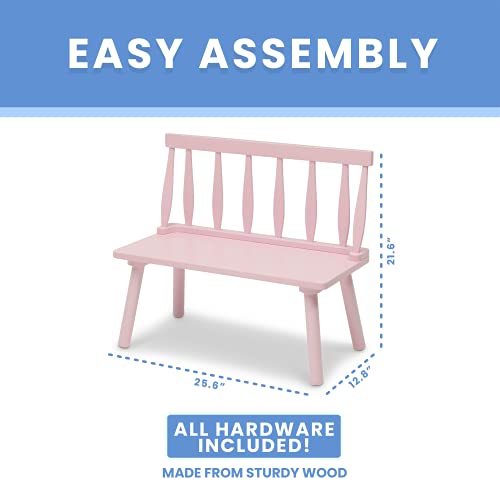 Delta Children Kids Wooden Windsor Bench, Pink #TOP4