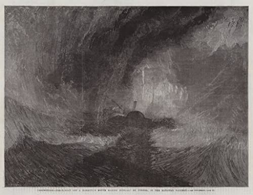 Tableau Tempête de neige de Turner déco murale bureau ou grand salon moderne