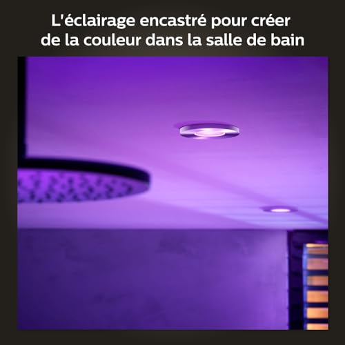 Philips Hue Xamento Spot Encastrable Led Aluminium - vue 6