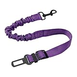 COMPATIBILIDAD UNIVERSAL - Ancho de la hebilla del cinturón de seguridad: 2.1cm y longitud 6.1cm, el cinturón de seguridad para perros se adapta la mayoría de los modelos de coche habituales.