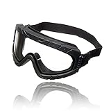 UNCRUSTIBEL UND SICHER - Die robuste Schutzbrille schützt effektiv vor fliegenden Partikeln, Staub und Flüssigkeiten durch einen transparenten Polycarbonat-Bildschirm.