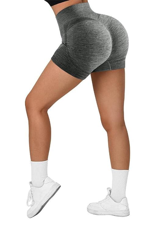 Image of Gym While This Exercise Seamless Yoga Stretch Butt Yoga Sport Fitness Exercise for Women Stretchy Women's High Waist Shapeware Shorts Butt Lift Workout Athletic Tummy Control