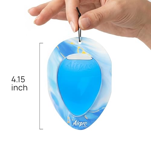 Image of Airpro Essentials Aqua Drift Hanging Gel Car Air Freshener | Leak-Proof Gel Based Car Perfume | Long Lasting 30 Days | Cool Marine Fragrance for Car Interior | Hanging Car Perfume (11.3g)