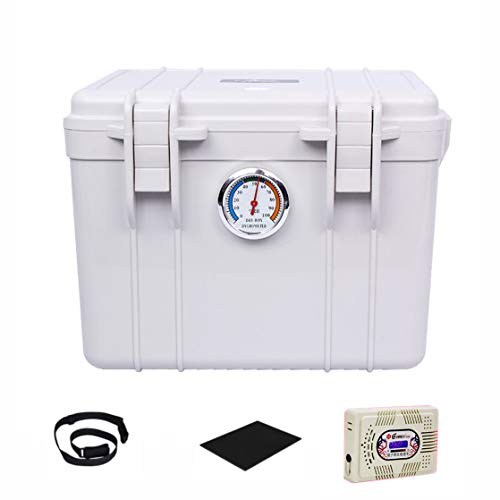Luftentfeuchter, stoßfest, trockene Aufbewahrungsbox mit Hygrometer, Tasche für digitale Geräte, GoPro-Kamera, Objektiv, Zubehör (25 l)