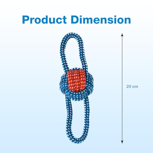 Image of Cotton Rope for Dogs and Pets |Knotted Woven Pet Dog Toy Eco-Friendly Cotton Rope Toys Medium /Small Dogs Toy |Chewing and Playing Teeth Cleaning and Training for Dogs and Puppies (Blue)