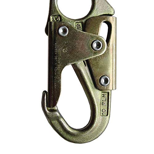 Image of Peakworks Fall Protection Self Retracting Lifeline (SRL) with Webbing, Snap Hook, 18 ft. Length, Green, V845423018