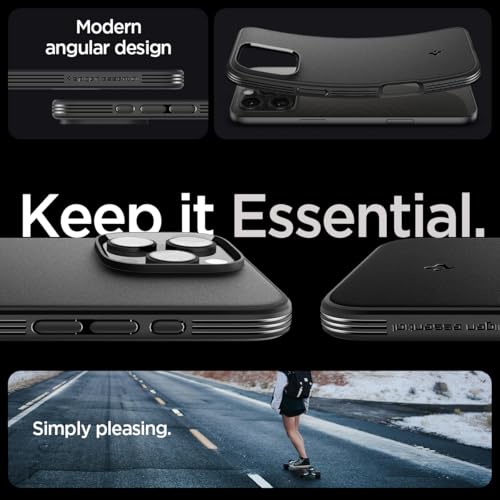 Spigen Essential Sand Blast Back Cover Case Compatible with iPhone 16 Pro (TPU | Matte Black) 2 41yv4HKVG3L