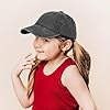 Initlove Kids Baseball Cap Adjustable Sun Hat for Girls Boys Outdoor Activities Black #1