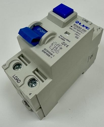 Type Rda Line Switch LIVE 63Amp 30mA Type A RCD Double Pole RCCB Trip Switch for DIN Rail, 2 ...