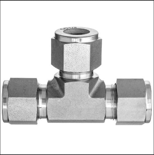USA SEALING ZUSA-TF-YL-130 Stainless Steel Compression Tube Fittings Union Tee, 1/2" Tube, 1/2" Tube, 1/2" Tube