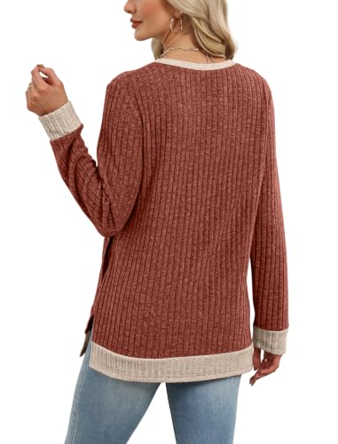 Image of Sampeel Long Sleeve Shirts for Women Tunic Sweaters Fall Fashion Outfits | Sweaters for Women, Early Fall Fashion Must Haves 2026, Long Tunic Tops, Vacation Outfits, Autumn, Plus Size Blouses