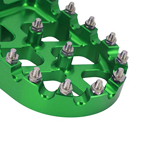 Image of AnXin Foot Pegs Motorcycle Footpegs Foot Pedals Rests CNC for KLX 110 KLX110 2002-2023 KLX110L 2010-2023 KX60 1998-2003 Green OEM 34028-1237 34028-1238