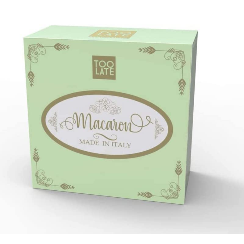 Macaron TOOLATE Bracciale Charm Macaron Donna in Caucciù con Simbolo, Charm Cuore Stella Quadrifoglio, Confezione Pasticcino - Made in Italy