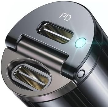 Peachz 72W USB-C Car Charger Adapter – Dual Port Fast Charging USB Type-C Car Charger for iPhone, Samsung, Tablets & More – Compact, Portable Car Charger with Power Delivery