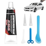 Doukesh 100ML Colle a Pare Brise Voiture Noir Colle pour Joint de Portiere Voiture Colle Carrosserie pour Collage Métal Verre Mastic Colle Étanche Outils Inclus