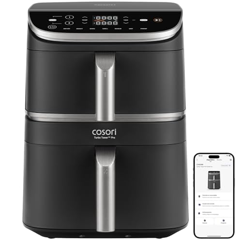 Cosori Turbo Tower Pro Smart Freidora de Aire 10.8L 2630W, Revest...