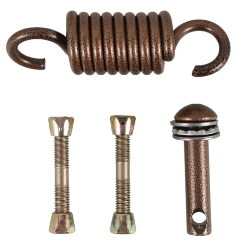 AKOOSY Kit de Resortes Metálicos para Columpio y Silla Hamaca Kit de Resorte Oscilante Doble Reforzado Color Café Accesorios Resistentes para Porche y Exterior Juego Completo para