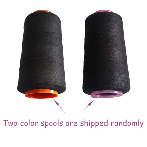 Hilo de poliéster negro para coser con 3 agujas curvas miniatura 2