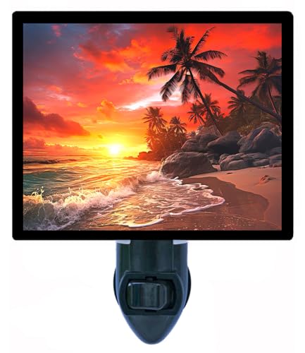 Lámpara de noche LED diseño atardecer playa tropical miniatura 1