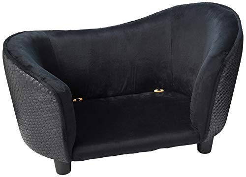 Enchanted Home Pet Ultra Plush Snuggle Bed, 26.5 by 16 by 16-Inch, Black Basket - Thumbnail 3