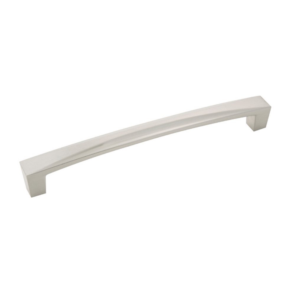 Poignée Crest Pull 160 mm entraxe nickel satiné bouton de meuble tiroir cuisine placard