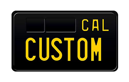 Cal California Motor Motorcycle License Plate Number Plate Embossed Custom Boxes For Dates Black Version 1 #TOP1