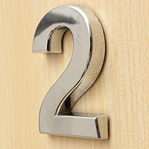 targhette con numeri civici, Targa adesiva con numeri 3D da 0 a 9 5 cm, for hotel, decorazione moderna for la casa(5)