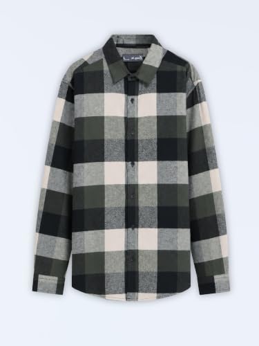 Image of StitchX Men's Brushed Cotton Buffalo Checkered Shirt-S-2XL