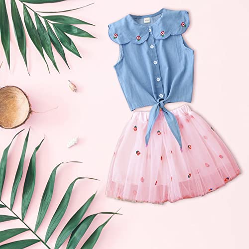 Baby Girl Flower Summer Korean Version of Foreign Trade Children's Clothing Girls Denim Little Girls Christmas2