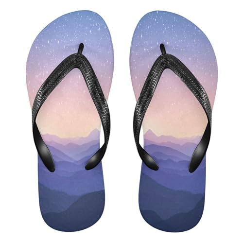 STAYTOP Beautiful Starry Sky Background Flip Flops Sandals of Men's & Women's,Sandals Beach Slippers Shower Slides