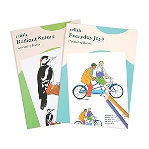 Relish Kleurboeken Multipack – Eenvoudige en eenvoudige ontwerpen, stralende natuur, 2 x 27 pagina’s, Alzheimer & Dementie Activiteiten voor senioren
