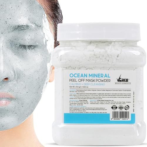 Image of Vcare Jelly Ocean Mineral Tea Peel Off Mask For Facials Skincare |Face Mask Powder 250g - Facial Skin Care Product for Women Smoothing, Moisturizing, Cleansing, Refreshing
