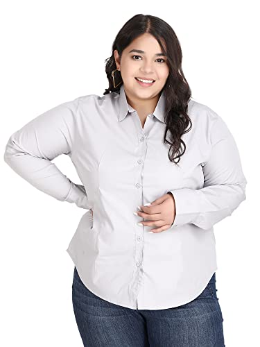 Image of Blue Ronin Full Sleeve Stylish Western Official Formal Shirts for Women Regular Fit Plus Size