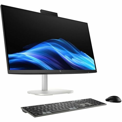 Image of HP EliteStudio 8 AiO G1i All-in-One Computer - Intel Core Ultra 7 265 - vPro Technology - 32 GB - 1 TB SSD - 27 inch QHD Touchscreen - Desktop - Pike Silver - Intel Q870 Chip - 2560 x 1440 - Windows 11 Pr