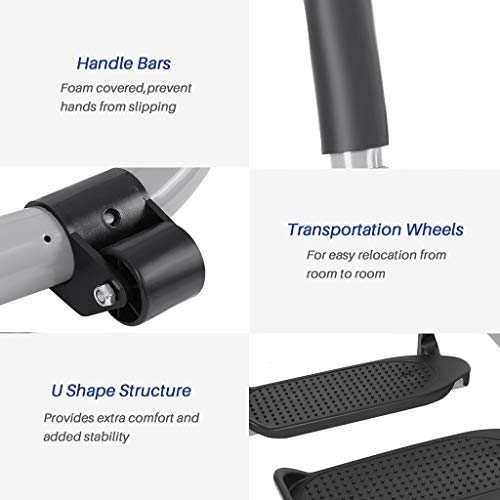 Foldable Air Walk Trainer Elliptical Machine Glider 330 LB Max Weight and Swing Amplitude 90 Degrees for Home Gym Workout