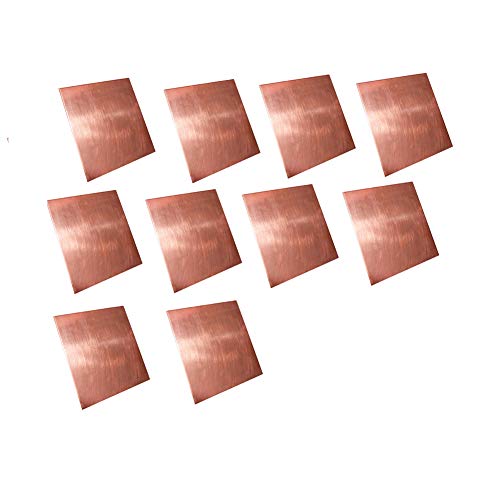 Xmrise - Plaque de cuivre pur T2 - Feuille de cuivre pour refroidissement - Matériaux industriels - 15 x 15 mm - 1 x 15 x 15 mm Cover