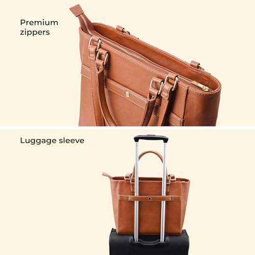 Image of Symbol Premium Women's Tote Hand Bag crafted from Imported PU | Stylish | Office Use - 14 inch Laptop