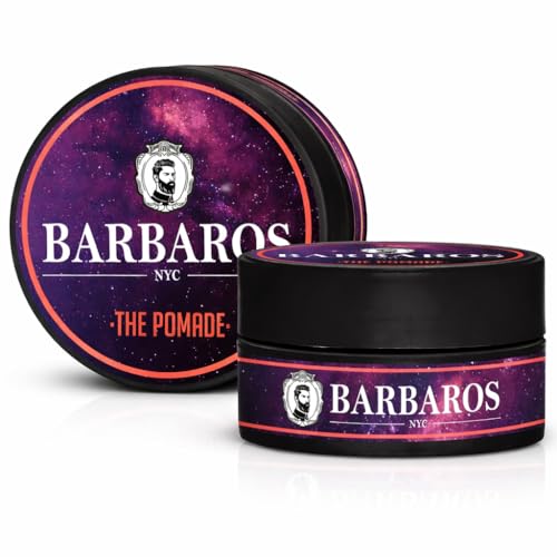 BARBAROS Styling Pomade | All Day High Hold, High Shine | Water-based, Ideal for Dry & Damp Hair | Non-Greasy Formula | Mens Hair Styling