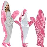 REALISTISCHES HAI-DESIGN: Diese Shark Schlafsack Decke im Vergleich zu einer gewöhnlichen Schwanzdecke. Sie können Ihren Kopf und Ihre Arme hineinstecken und die Hai-Decke kann Beine und Füße umwickeln, sodass der ganze Körper die Wärme der Decke spüren kann. Dieser süße Hai-Pyjama ist Erstaunlich mit seinem niedlichen Aussehen und dem Cartoon-Design, das wie ein süßer Hai aussieht. Lassen Sie Ihren Kleinen Spaß daran haben, sich in seinen Hai-Charakter zu verwandeln.