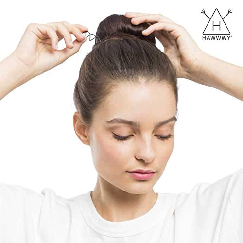 HAWWHY Spiral Bobby Pins 4 Pack Spin Pins, Easy & Rápido Bun Maker Twist Pins Para As Mulheres Crian