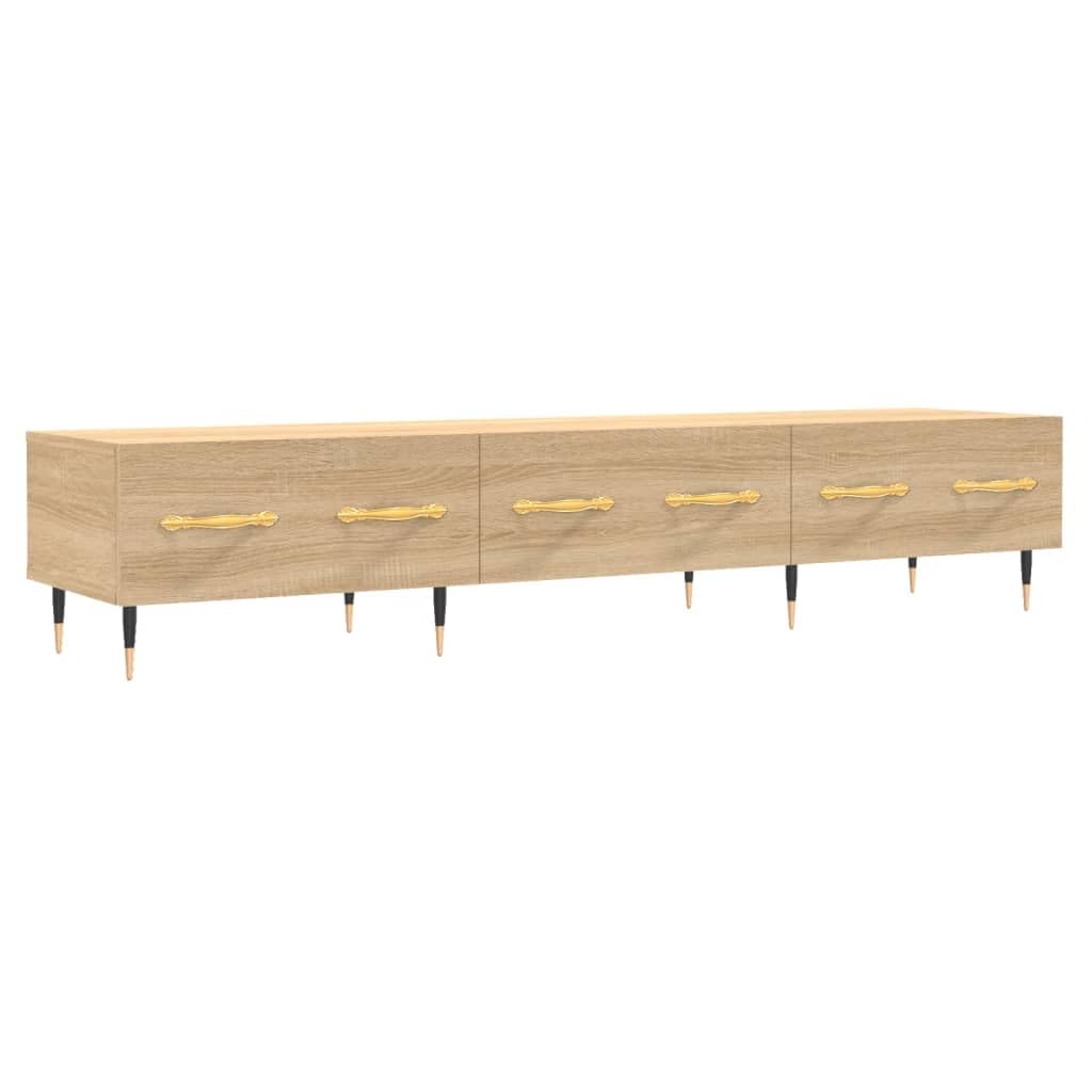TV-Schrank Sonoma-Eiche 150x36x30 cm, Holzwerkstoff, modern, Robustes Media-Center mit Stauraum für Wohnzimmer, Schlafzimmer