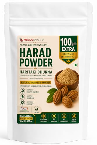 Image of Harad Powder - 350gm + 100gm Free | Harad Churna | Kadukkai, Karakkaya, Harde, Hirda, Inknut | Terminalia Chebula | FSSAI Certified, Lab Tested, No Additives