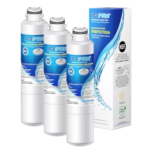 ICEPURE DA29-00020B Samsung Refrigerator Water Filter Replacement for DA29-00020A/B, HAF-CIN/EXP, RF28HFEDBSR, RF263BEAESR, RF263TEAESG, RF28HDEDBSR, HAF-CIN, RF4287HARS,RF4267HARS ,DA97-08006A 3PACK