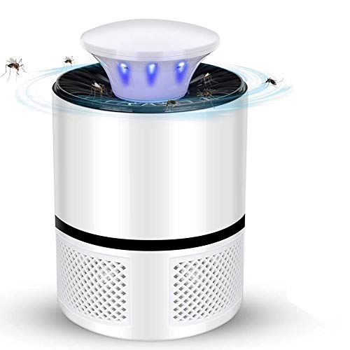 XDKS Lámpara Mosquitos,Lámpara Antimosquitos,Repelente, Lámpara Catch Insect Mosquitoes USB Mata A Los Mosquitos Eléctricos (Blanco Redondo)