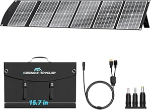 Ecosonique 100W Tragbare Faltbare Solarpanel Ladegerät Schnelles Laden mit USB-C PD3.0 USB-A QC3.0 DC 20V Leichtgewicht mit Kickstand für Camping Power Station Solargeneratoren Handys Power Bank