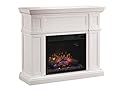 ClassicFlame Artesian Wall Fireplace Mantel, White (Electric Fireplace Insert sold separately)
