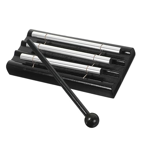 Abaodam Musical Instruments Metal Tube Wind Chimes Percussion Instruments Kit for Adults Percussion Chimes with Mallet Meditation Chime Classroom Meditation Chimes Instrument Wood Black