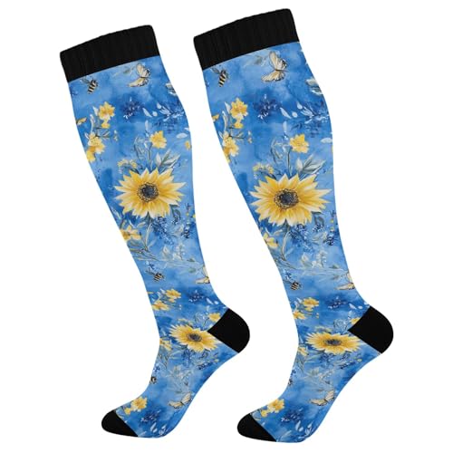 Image of JUNZAN Compression Socks Women Comfort Circulation Long Socks