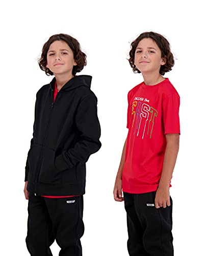 Hind Boys Fleece Hoodie and T-Shirt Set 2-Piece Kids Basketball Sweatshirt and Athletic Tee2